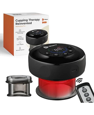 Lifepro Relievacup Pro 4-in-1 Red Light Therapy Cupping Massager Set – Portable Rechargeable Cupping Therapy Device for Muscle Relief & Skin Fi