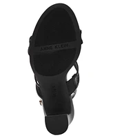 Anne Klein Women's Rhonda Mesh Band Block Heel Dress Sandals