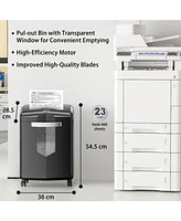 Bonsaii Paper Shredder, 18-Sheet 60-Minutes Shredder for Office Heavy Duty Cross-cut Shredder with 6 Gallon Pullout Basket 4 Casters(C149-C)
