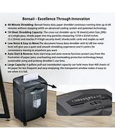 Bonsaii Paper Shredder, 18-Sheet 60-Minutes Shredder for Office Heavy Duty Cross-cut Shredder with 6 Gallon Pullout Basket 4 Casters(C149-C)