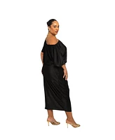 Fashion-szn Curve Plus Chevron Midaxi Dress