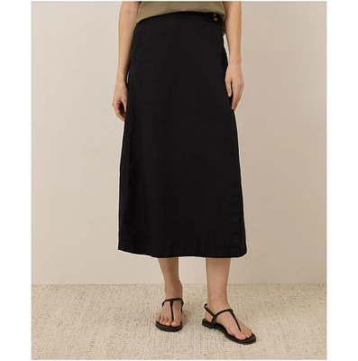 Pact Women's Organic Cotton Canopy Linen Blend Wrap Skirt