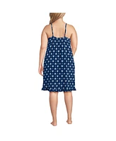 Lands' End Plus Cooling Knee Length Slip Nightgown