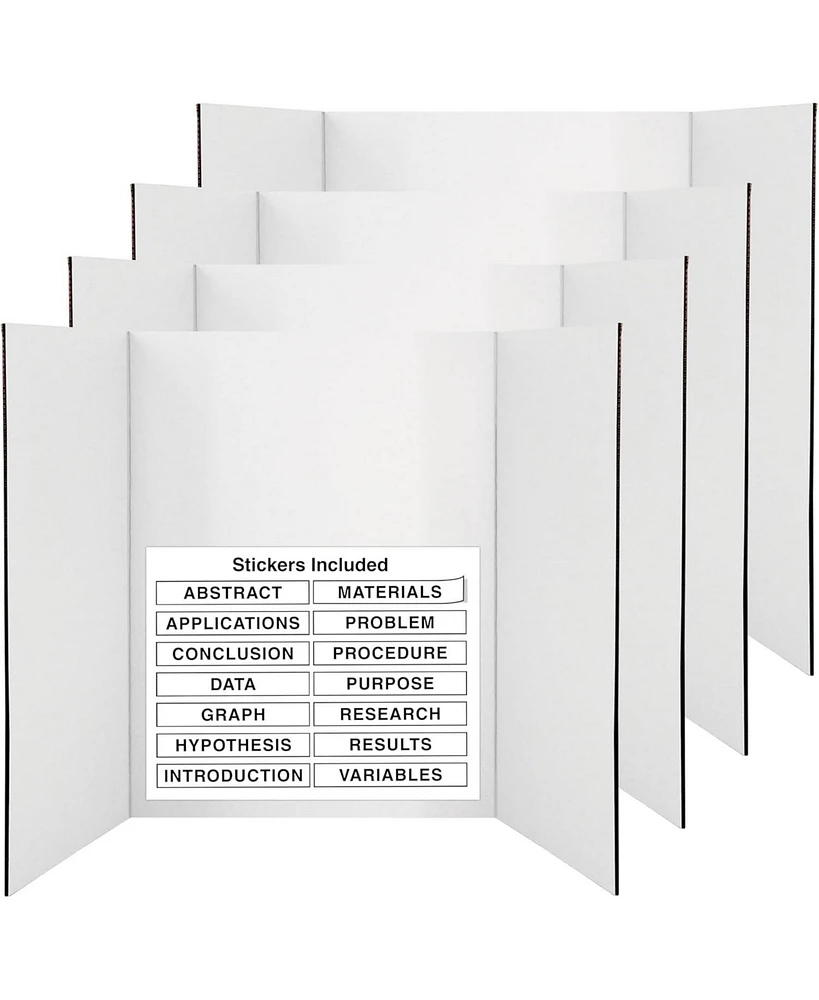 Trifold Poster Board 36" x 48" White Presentation Board