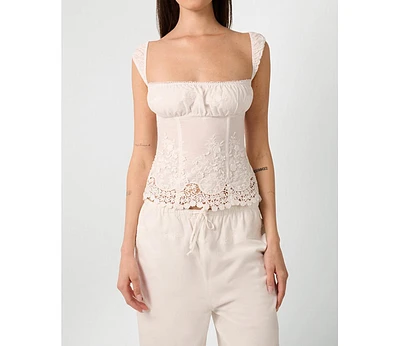 WeWoreWhat Women's Wide Strap Ruched Cup Corset