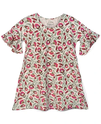 Mightly Toddler Girls Fair Trade Organic Cotton Cascade Dress