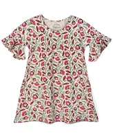 Mightly Toddler Girls Fair Trade Organic Cotton Cascade Dress