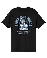 Pabst Blue Ribbon Men's You Look Like Need A Black T-shirt-3XL