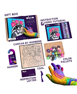 Okto Sensory Art 3D Painting “Flower Beds in Holland” – 11.8” x 15.7” Canvas Kit