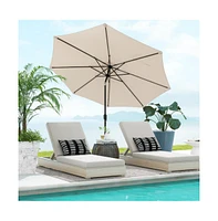 10 Feet Outdoor Patio Umbrella with Tilt Adjustment and Crank