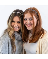 Wavy Beaded Headband - White