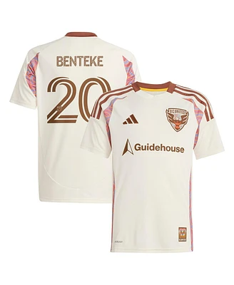 Adidas Big Boys and Girls Christian Benteke Natural D.c. United 2025 The Soul Kit Replica Player Jersey