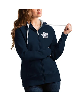 Antigua Women's Navy Toronto Maple Leaf's Victory Full-Zip Hoodie