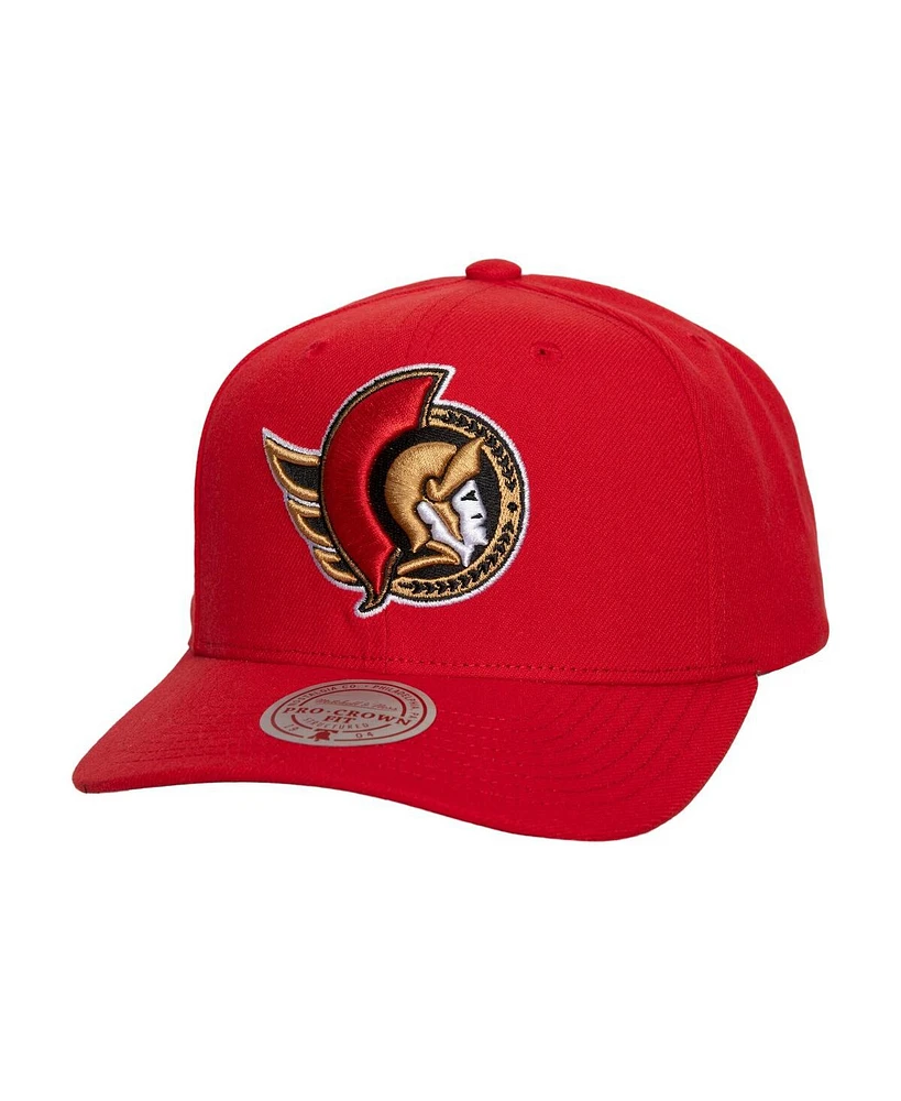 Mitchell & Ness Men's Red Ottawa Senators Core Team Ground Pro Adjustable Hat
