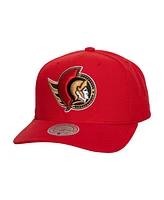 Mitchell & Ness Men's Red Ottawa Senators Core Team Ground Pro Adjustable Hat