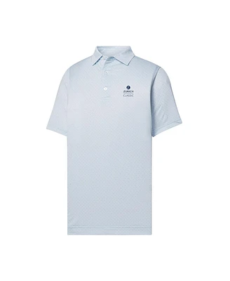 FootJoy Men's Light Blue The Zurich Classic ProDry Loop Print Lisle Polo Shirt