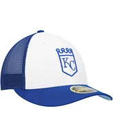 New Era Men's Royal/White Kansas City Royals 2023 On-Field Batting Practice Low Profile 59FIFTY Fitted Hat
