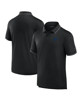 Fanatics Men's Black Tampa Bay Lightning Front Office Pique Polo Shirt