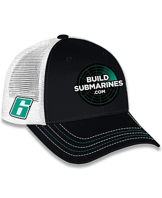 Checkered Flag Sports Men's and Women's Black Brad Keselowski BuildSubmarines.com Sponsor Trucker Adjustable Hat