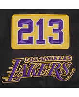 Pro Standard Men's Black Los Angeles Lakers Area Code Twill Full-Zip Jacket