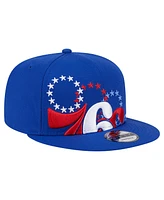 New Era Men's Royal Philadelphia 76ers Sport Night Team Shadow 9FIFTY Snapback Hat