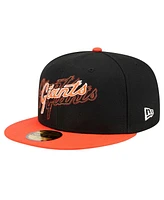 New Era Men's Black San Francisco Giants Shadow Stitch 59FIFTY Fitted Hat