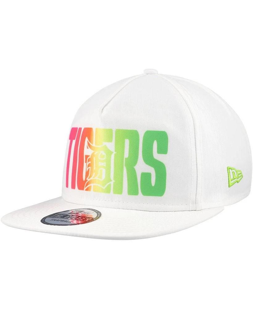 New Era Men's White Detroit Tigers Spring Spectrum Golfer Snapback Hat