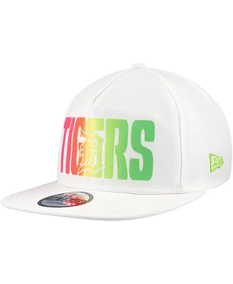 New Era Men's White Detroit Tigers Spring Spectrum Golfer Snapback Hat
