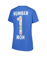 Fanatics Women's Blue Detroit Lions Plus Mother's Day Floral V-Neck T-Shirt