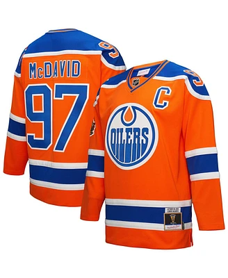 Mitchell & Ness Men's Connor McDavid Orange Edmonton Oilers Power Play Jersey