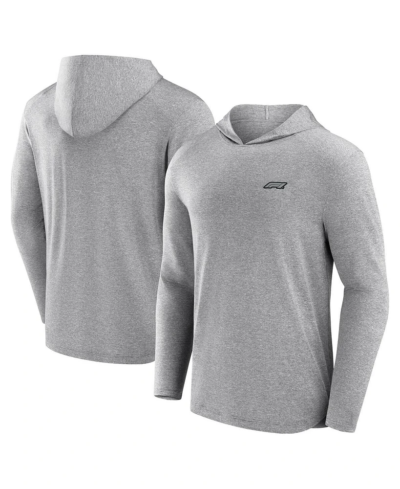 Formula 1 Men's Gray Front Office Power Mono Long Sleeve Hoodie T-Shirt