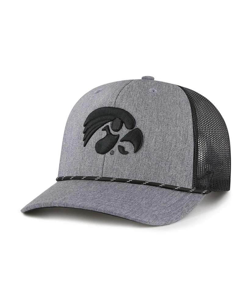 '47 Brand Men's Gray Iowa Hawkeyes Carbon Rope Adjustable Hat