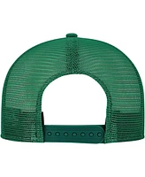 New Era Men's White/Green New York Jets Striped A-Frame 9FIFTY Adjustable Trucker Snapback Hat