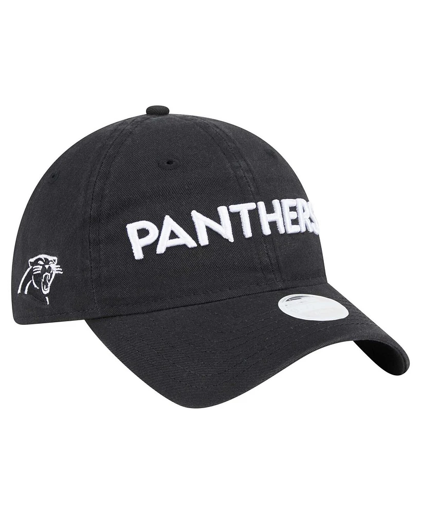 New Era Women's Black Carolina Panthers Cece 9TWENTY Adjustable Hat