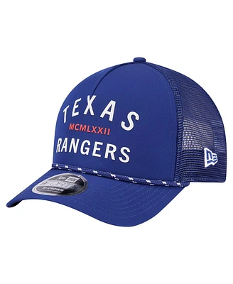 New Era Men's Royal Texas Rangers Minimalist 9FORTY A-Frame Adjustable Hat