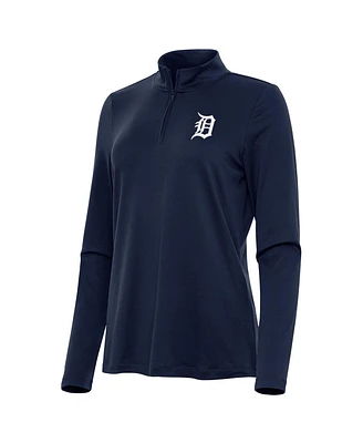 Antigua Women's Navy Detroit Tigers Reprocess Quarter-Zip Top