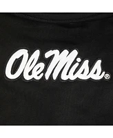 Pro Standard Women's Black Ole Miss Rebels Cropped Pullover Sweatshirt