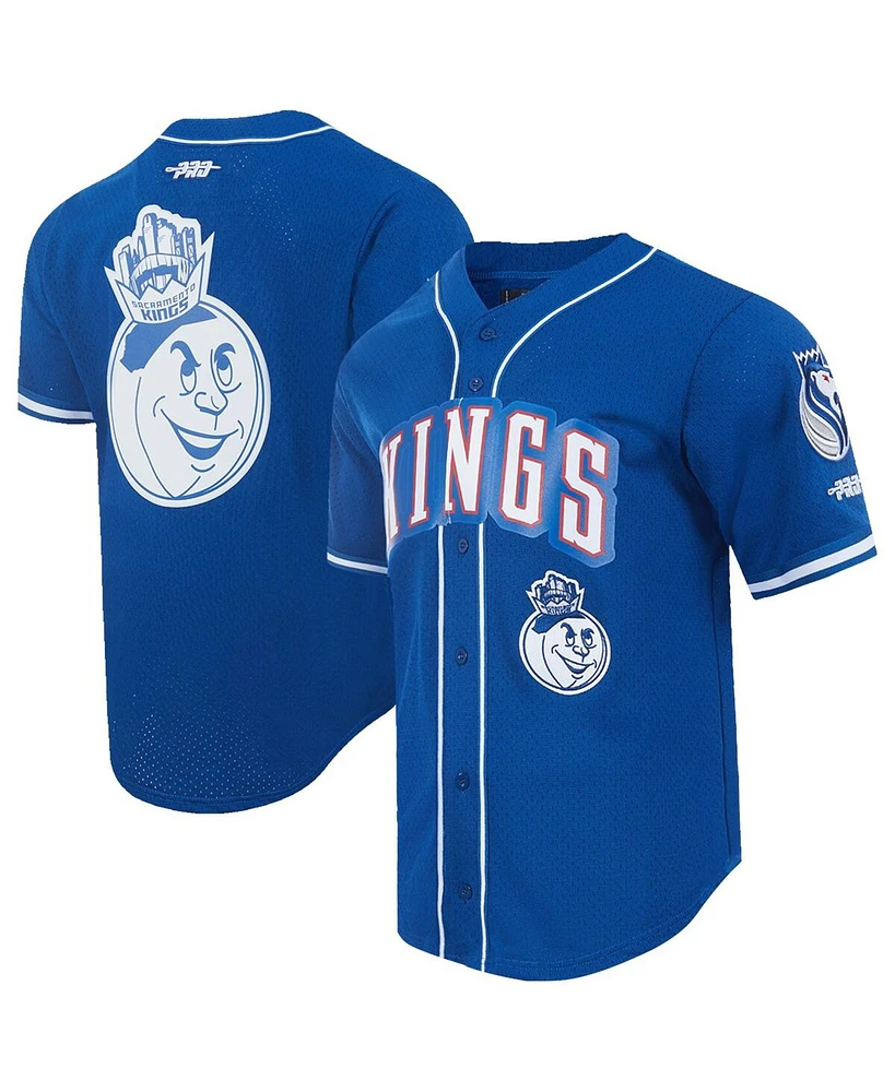 Pro Standard Men's Blue Sacramento Kings 2024/25 City Edition Mesh Baseball Jersey