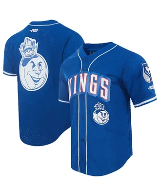 Pro Standard Men's Blue Sacramento Kings 2024/25 City Edition Mesh Baseball Jersey