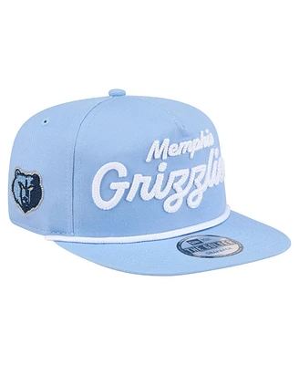 New Era Men's Light Blue Memphis Grizzlies Team Text Golfer Snapback Hat