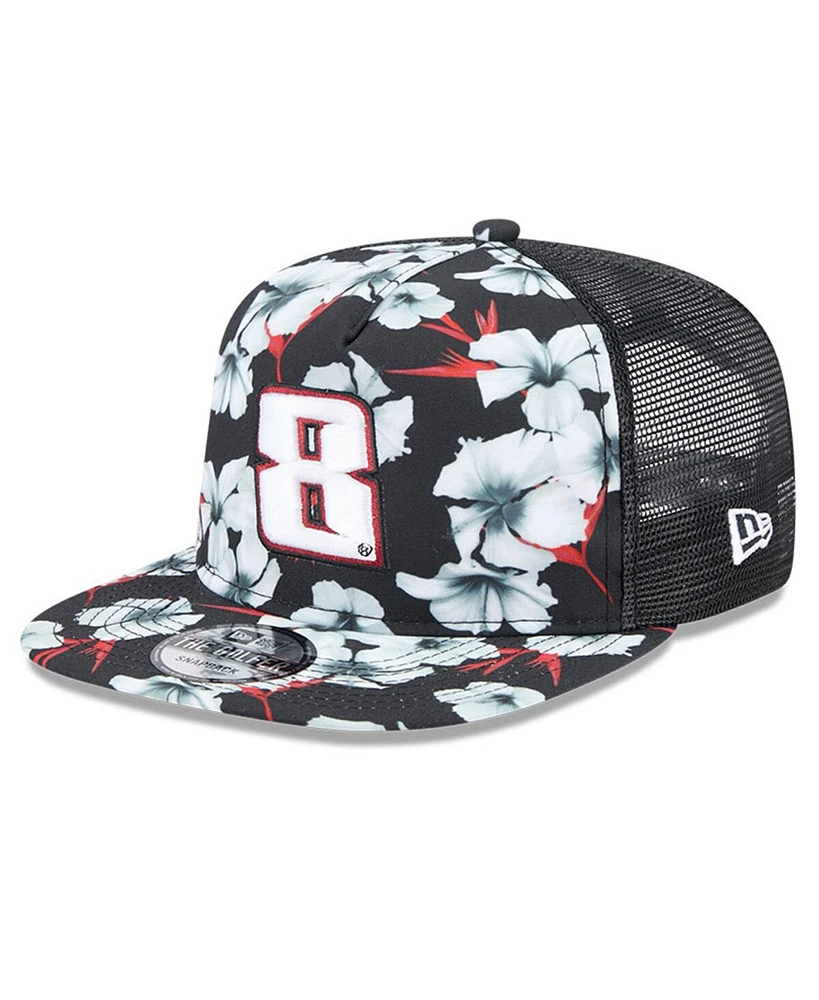 New Era Men's Black Kyle Busch Adventure Pattern Golfer Adjustable Hat