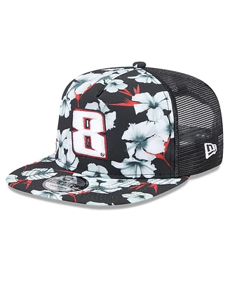 New Era Men's Black Kyle Busch Adventure Pattern Golfer Adjustable Hat