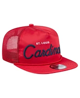 New Era Men's Red St. Louis Cardinals Retro Satin Script Golfer Adjustable Hat