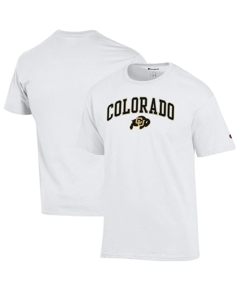 Champion Men's White Colorado Buffaloes Arched Logo T-Shirt