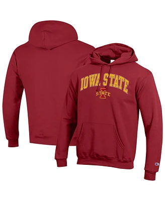 Champion Men's Cardinal Iowa State Cyclones Arched Logo Fleece Pullover Hoodie
