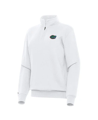 Antigua Women's White Florida Gators Victory Quarter-Zip Sweatshirt