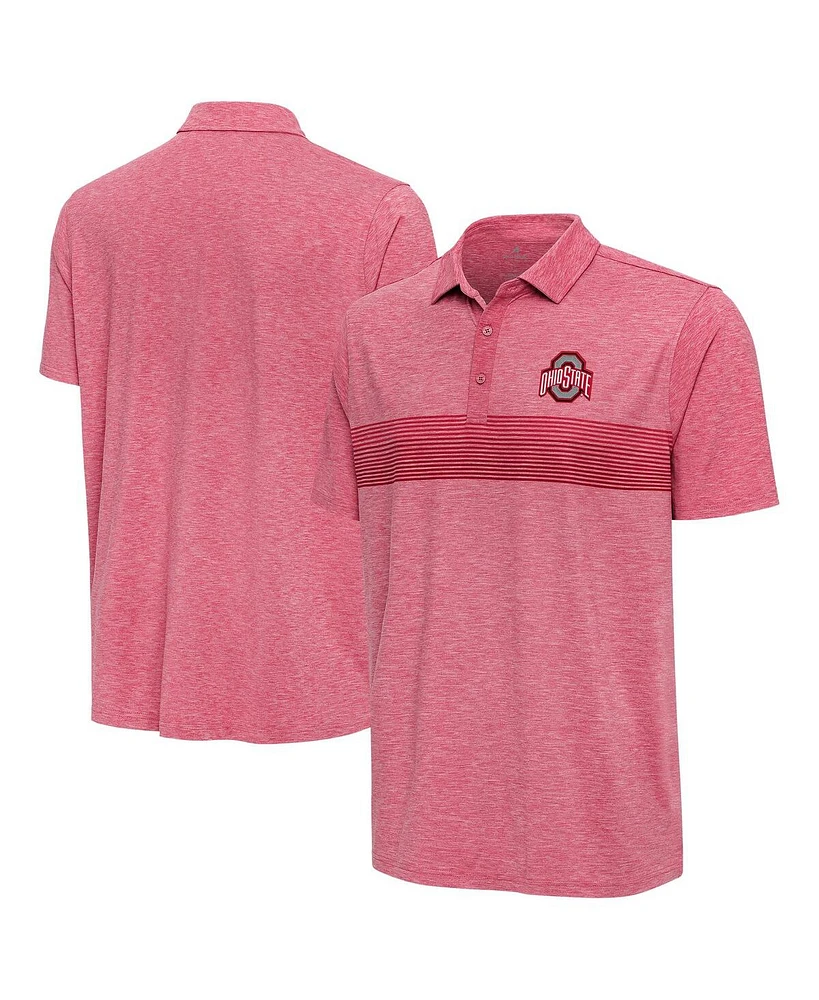 Antigua Men's Scarlet Ohio State Buckeyes Dashing Polo Shirt