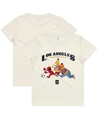 Peace Collective Big Boys and Girls x Sesame Street Cream Lafc Photorealistic T-Shirt