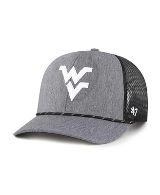'47 Brand Men's Gray West Virginia Mountaineers Carbon Rope Adjustable Hat