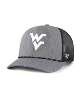 '47 Brand Men's Gray West Virginia Mountaineers Carbon Rope Adjustable Hat